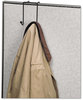 A Picture of product FEL-75510 Fellowes® Wire Partition Additions™ Coat Hook Double-Garment 4 x 5.13 6, Over-the Panel Mount, Black