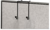 A Picture of product FEL-75510 Fellowes® Wire Partition Additions™ Coat Hook Double-Garment 4 x 5.13 6, Over-the Panel Mount, Black
