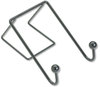 A Picture of product FEL-75510 Fellowes® Wire Partition Additions™ Coat Hook Double-Garment 4 x 5.13 6, Over-the Panel Mount, Black