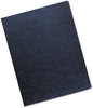 A Picture of product FEL-52113 Fellowes® Expressions™ Linen Texture Presentation Covers for Binding Systems Navy, 11.25 x 8.75, Unpunched, 200/Pack