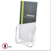A Picture of product DEF-77501 deflecto® DocuHolder® for Countertop or Wall Mount Use,  4-3/8w x 3-1/4d x 7-3/4h, Clear