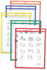 A Picture of product CLI-40620 C-Line® Reusable Dry Erase Pockets,  9 x 12, Assorted Primary Colors, 25/Box