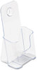 A Picture of product DEF-77501 deflecto® DocuHolder® for Countertop or Wall Mount Use,  4-3/8w x 3-1/4d x 7-3/4h, Clear