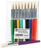 A Picture of product LEO-73210 Charles Leonard® Stubby Brush Set,  Natural Bristle, Round, 10/Set