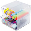 A Picture of product DEF-350201 deflecto® Stackable Cube Desktop Organizer,  Clear Plastic, 6 x 6 x 6