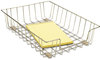 A Picture of product FEL-60012 Fellowes® Wire Desk Tray Organizer 1 Section, Letter Size Files, 10" x 14.13" 3", Silver