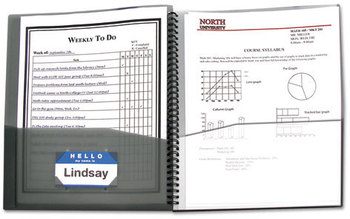 C-Line® Eight-Pocket Portfolio,  Polypropylene, 8 1/2 x 11, Smoke