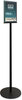 A Picture of product DEF-692056 deflecto® Double-Sided Magnetic Sign Stand,  8 1/2 x 11, 56" High, Silver