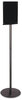 A Picture of product DEF-692056 deflecto® Double-Sided Magnetic Sign Stand,  8 1/2 x 11, 56" High, Silver