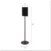 A Picture of product DEF-692056 deflecto® Double-Sided Magnetic Sign Stand,  8 1/2 x 11, 56" High, Silver