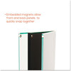 A Picture of product DEF-692056 deflecto® Double-Sided Magnetic Sign Stand,  8 1/2 x 11, 56" High, Silver