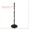 A Picture of product DEF-692056 deflecto® Double-Sided Magnetic Sign Stand,  8 1/2 x 11, 56" High, Silver