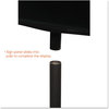 A Picture of product DEF-692056 deflecto® Double-Sided Magnetic Sign Stand,  8 1/2 x 11, 56" High, Silver