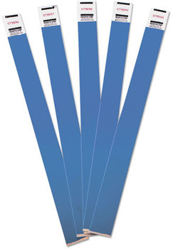 Advantus® Crowd Management Wristbands,  Sequentially Numbered, Blue, 100/Pack