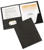A Picture of product AVE-47978 Avery® Two-Pocket Folder with Prong Fasteners Fastener, 0.5" Capacity, 11 x 8.5, Black, 25/Box