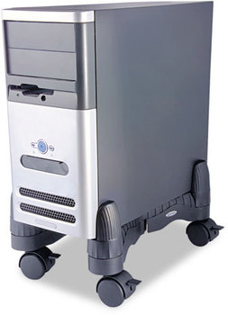 Kantek Mobile CPU Stand,  4-1/2w x 16d x 7h, Black