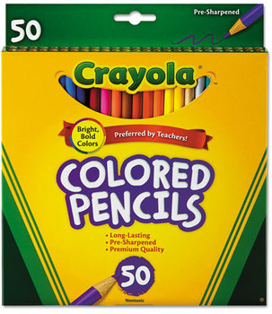 Crayola® Colored Pencil Set, 3.3 mm, 50 Assorted Colors/Set