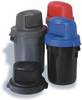 A Picture of product 562-158 Huskee™ Dome Top Lid.  22-1/4" Diameter x 11-3/4".  Red Color.  Fits 32 Gallon Round Huskee™ Receptacles.