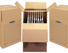 A Picture of product FEL-7711001 Bankers Box® SmoothMove™ Wardrobe Regular Slotted Container (RSC), 24" x 40", Brown/Blue, 3/Carton