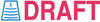 A Picture of product COS-035542 ACCUSTAMP2® Pre-Inked Shutter Stamp with Microban®,  Red/Blue, DRAFT, 1 5/8 x 1/2