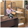 A Picture of product FEL-0062701 Bankers Box® SmoothMove™ Prime Moving & Storage Boxes Moving/Storage Hinged Lid, Regular Slotted Container, Small, 12" x 16" Brown/Blue, 10/Carton