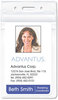 A Picture of product AVT-91132 Advantus® Resealable ID Badge Holders,  Lanyard, Horizontal, 3 3/4 x 2 5/8, Clear, 20/Pack
