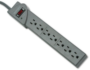 Kensington® Guardian® Premium Seven-Outlet Surge Protector,  7 Outlets, 6 ft Cord, 540 Joules, Gray