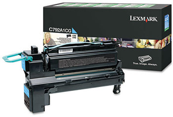 Lexmark™ C792X2YG-C792X1KG Toner,  6,000 Page-Yield, Cyan