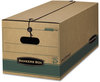A Picture of product FEL-0070503 Bankers Box® STOR/FILE™ Medium-Duty Strength Storage Boxes Legal Files, 15.25" x 19.75" 10.75", White/Blue, 4/Carton