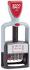 A Picture of product COS-011033 2000 PLUS® Self-Inking Two-Color Word Dater,  1 3/4 x 1, "Paid," Self-Inking, Blue/Red