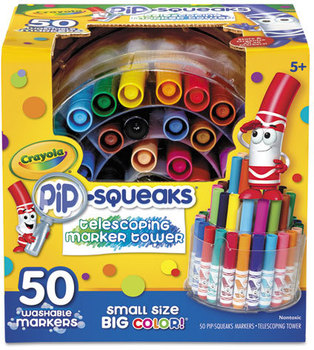 Crayola® Pip-Squeaks™ Telescoping Marker Tower™, Assorted Colors, 50/Set