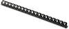 A Picture of product FEL-52323 Fellowes® Plastic Comb Bindings 1/2" Diameter, 90 Sheet Capacity, Black, 25/Pack