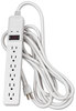 A Picture of product FEL-99036 Fellowes® Basic Home/Office Six-Outlet Surge Protector 6 AC Outlets, 15 ft Cord, 450 J, Platinum