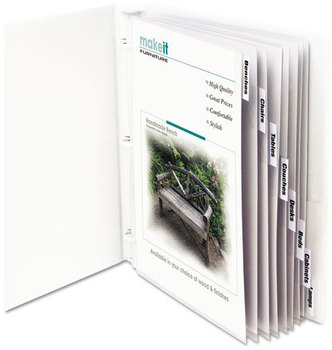 C-Line® Sheet Protector with Index Tabs,  Clear Tabs, 2", 11 x 8 1/2, 8/ST