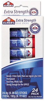 Elmer's® Extra-Strength Office Glue Stick,  0.28 oz, 24/Pack