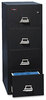 A Picture of product FIR-41831CBL FireKing® Four-Drawer Insulated Vertical File,  17-3/4w x 31-9/16d, UL 350° for Fire, Letter, Black