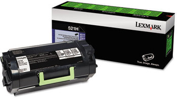 Lexmark™ 52D1000, 52D1H00, 52D1X00 Toner,  25000 Page-Yield, Black