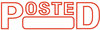 A Picture of product COS-098371 2000 PLUS® Green Line Self-Inking Message Stamp,  Posted, 1 1/2 x 9/16, Red