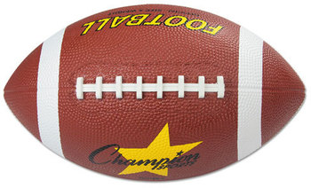 Champion Sports Rubber Sports Ball,  Football, Official NFL, No. 9, Brown