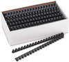 A Picture of product FEL-52501 Fellowes® Plastic Comb Bindings 1/2" Diameter, 90 Sheet Capacity, Navy Blue, 100/Pack