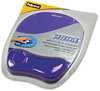 A Picture of product FEL-91441 Fellowes® Gel Crystals™ Wrist Supports Mouse Pad with Rest, 7.87 x 9.18, Purple