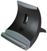 A Picture of product MMM-LX550 3M Vertical Notebook Computer Riser with Cable Management,  Cable Management, 9 x 3-3/4 x 9-1/2, Black