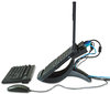 A Picture of product MMM-LX550 3M Vertical Notebook Computer Riser with Cable Management,  Cable Management, 9 x 3-3/4 x 9-1/2, Black