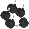 A Picture of product MAS-23624 Master Caster® Deluxe Casters,  Polyurethane, B and K Stems, 110 lbs./Caster, 5/Set