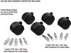 A Picture of product MAS-23624 Master Caster® Deluxe Casters,  Polyurethane, B and K Stems, 110 lbs./Caster, 5/Set