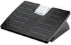 A Picture of product FEL-8035001 Fellowes® Office Suites™ Adjustable Footrest with Microban® Protection Locking 17.5w x 13.13d 4.13 to 5.63h, Black/Silver
