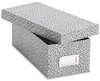 A Picture of product OXF-40588 Oxford® Reinforced Board Card File with Lift-Off Cover,  Lift-Off Cover, Holds 1,200 3 x 5 Cards, Black/White