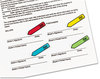 A Picture of product MMM-684SH Post-it® Flags Arrow Message 1/2" 0.5" Page w/Dispensers, "Sign Here", Asst Primary, 30 Dispenser, 4 Dispensers/Pack