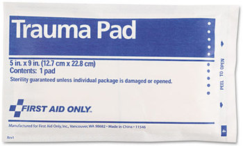 First Aid Only™ Trauma Pad,  5" x 9"