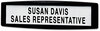 A Picture of product FEL-75906 Fellowes® Plastic Partition Additions™ Nameplate 9 x 0.75 2.5, Fabric Panel Mount, Dark Graphite